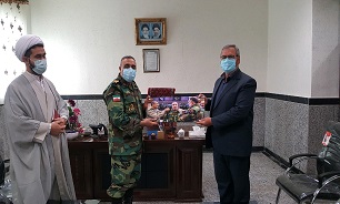 دیدار مدیر کل حفظ آثار دفاع مقدس اردبیل با فرمانده تیپ 40 ارتش
