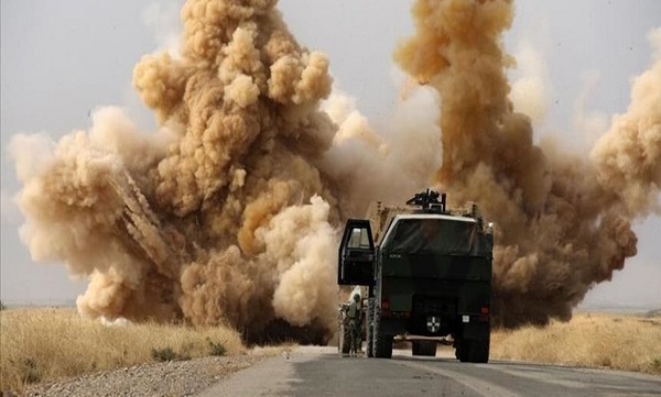 حمله پهپادی به «عین الاسد» و انفجار کاروان آمریکایی