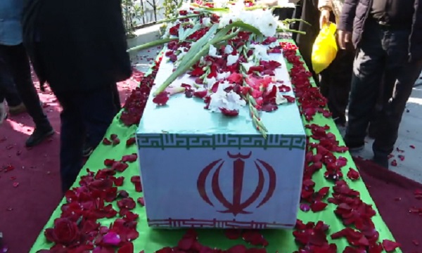 تشییع پیکر ۲ شهید گمنام در منطقه یازده تهران