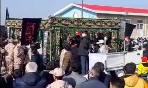پیکر‌ شهید گمنام دفاع مقدس در نقده تشییع شد