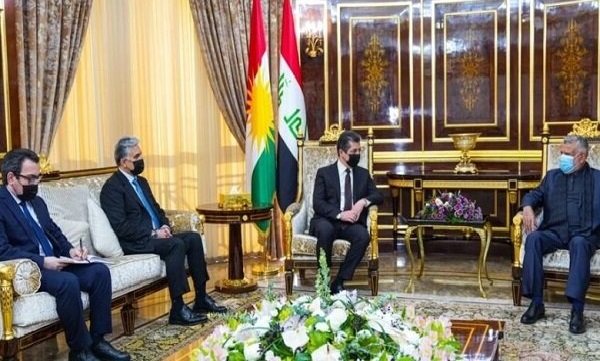 رایزنی نخست وزیر اقلیم کردستان عراق با هادی العامری