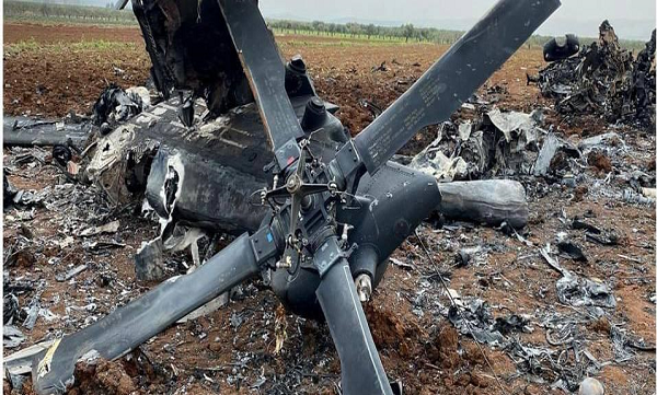 یک بالگرد آمریکا در عملیات شبانه در ادلب سوریه منهدم شد