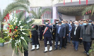 مراسم تشییع و خاکسپاری پیکر پاک یک شهید گمنام در «لاهیجان»