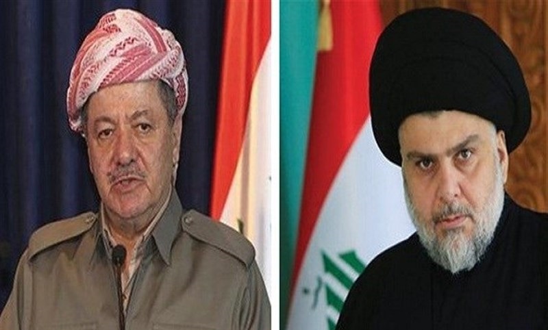 رایزنی رهبر جریان صدر با بارزانی درباره روند سیاسی عراق
