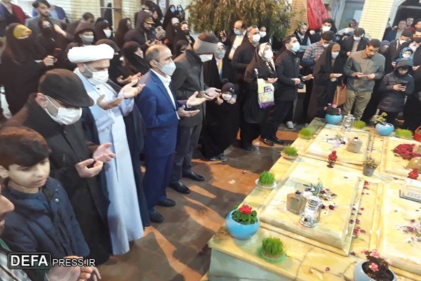 برگزاری آئین تحویل سال نو در جوار یادمان شهدای گمنام مرکز فرهنگی دفاع مقدس مازندران + تصاویر