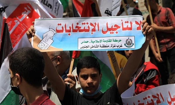 تظاهرات گسترده مردمی در اقصی نقاط فلسطین در محکومیت تعویق انتخابات