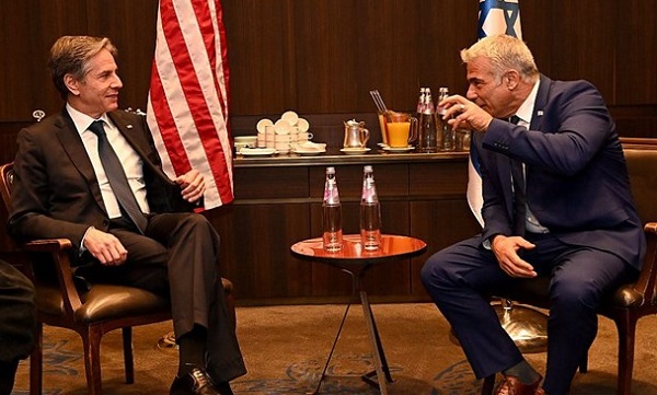 وزرای خارجه رژیم صهیونیستی و آمریکا درباره ایران و فلسطین گفت‌وگو کردند