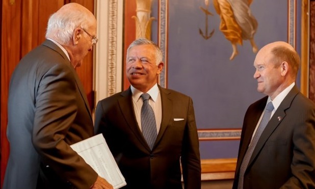 رایزنی شاه اردن با سناتور‌های آمریکایی در خصوص آتش‌بس غزه
