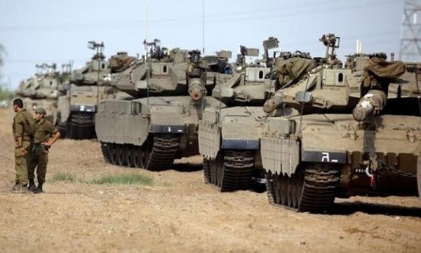 استقرار خودرو‌های زرهی و تک‌تیراندازن صهیونیست در مرز غزه
