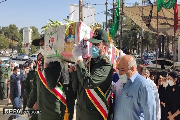 وداع با جانباز شهید «حسینی‌پور» در کرمان + تصاویر