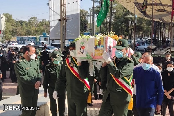 وداع با جانباز شهید «حسینی‌پور» در کرمان + تصاویر