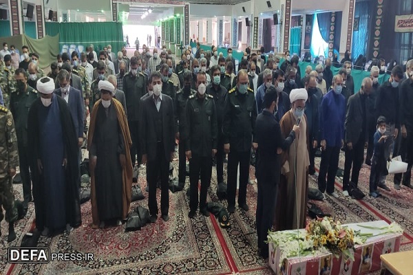 وداع با جانباز شهید «حسینی‌پور» در کرمان + تصاویر