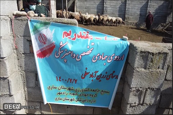 برگزاری اردوی جهادی همزمان با هفته دفاع مقدس در روستای زرین آباد سفلی ساری