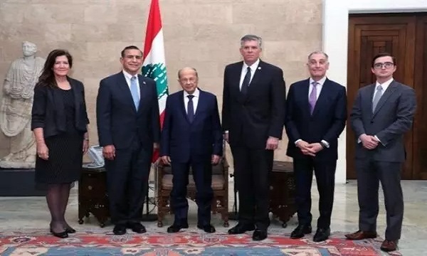 هیأتی از کنگره آمریکا با «میشل عون» و «نجیب میقاتی» دیدار کردند