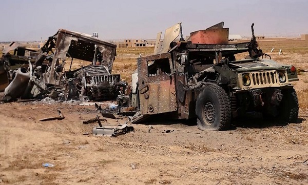 یک کاروان تجهیزات لجستیک آمریکا در مرکز عراق هدف قرار گرفت
