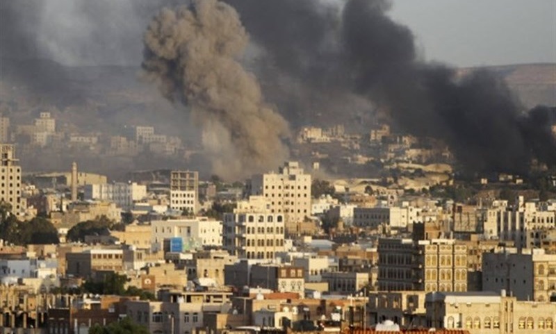 حمله هوایی ائتلاف متجاوز سعودی به پایتخت یمن