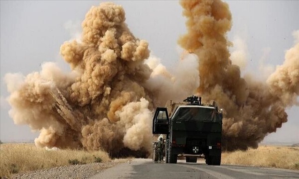 یک کاروان لجستیک آمریکا در بابل عراق مورد هدف قرار گرفت