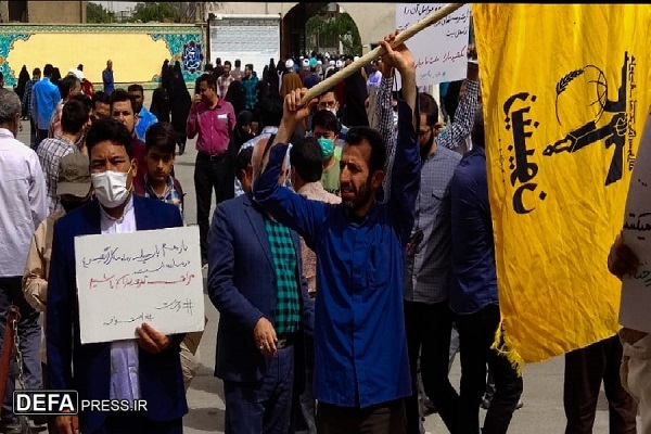 محکومیت حادثه تروریستی حرم رضوی از سوی دانشجویان افغانستانی در قم+ تصاویر