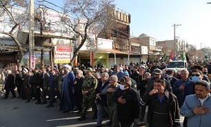 ورود پیکر مطهر 6 شهید گمنام به شهرستان شیروان