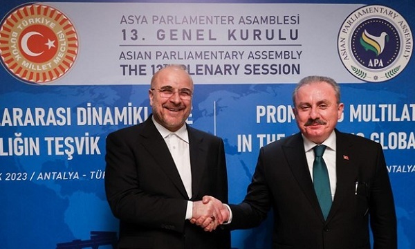 قالیباف با رئیس مجلس ترکیه دیدار کرد