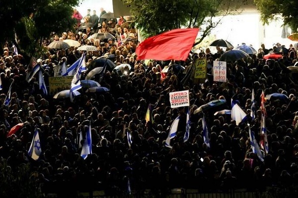 تظاهرات علیه دولت افراطی نتانیاهو کودتای سیاسی