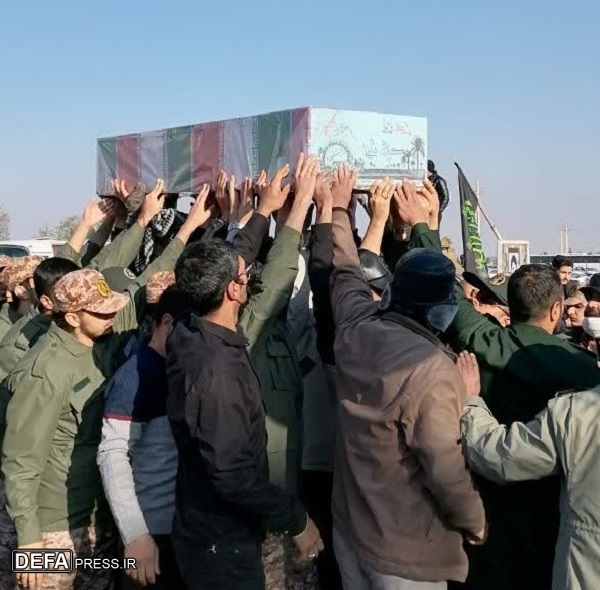 پیکر شهید گمنام ۴۱ ساله در گردان زرهی والفجر تشییع و خاکسپاری شد