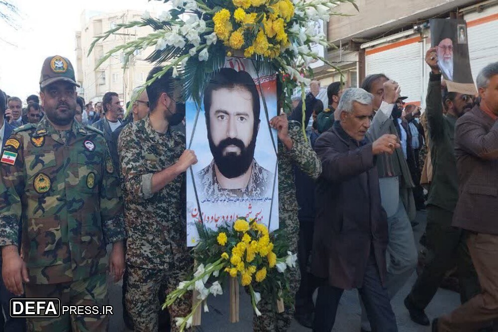 پیکر شهید «داوود جاودانیان» در یاسوج تشییع شد + تصاویر