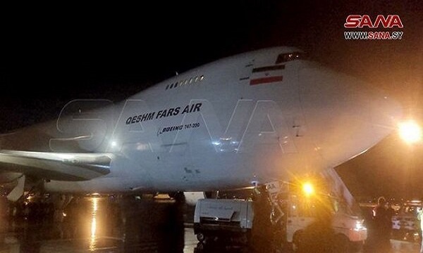 هواپیمای حامل کمک‌های بشردوستانه ایران وارد دمشق شد