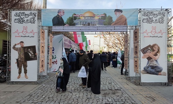 برگزاری نمایشگاه «نبض المقاومة إنتصار» در راهپیمایی ۲۲ بهمن+ تصاویر