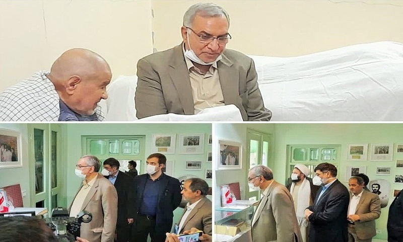 دیدار وزیر بهداشت با پدر شهیدان «دهنوی» در مشهد مقدس به مناسبت میلاد حضرت علی (ع)