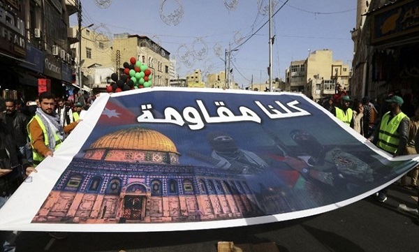 استقبال احزاب اردنی از عملیات استشهادی قدس: فلسطین رژیم اشغالگر را بیرون می‌اندازد