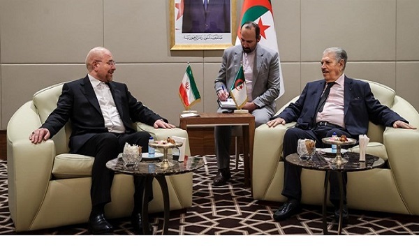 قالیباف در دیدار رئیس مجلس الجزایر: با وجود تحریم‌های ظالمانه آمریکا علیه ایران بیش از ۷۰ میلیارد دلار تجارت داریم
