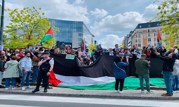فعالان حقوق بشر در بروکسل در محکویت ترور «شیرین ابو عاقله» تجمع کردند