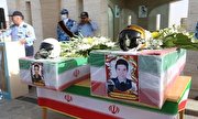تصاویر/ تشییع شهدای خلبان سانحه جنگنده نیروی هوایی در اصفهان