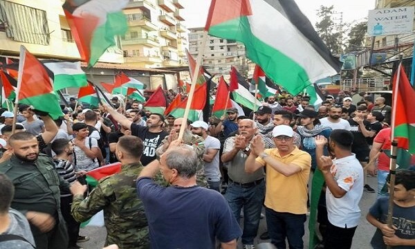 مردم لبنان در حمایت از قدس و موضوع فلسطین تظاهرات کردند