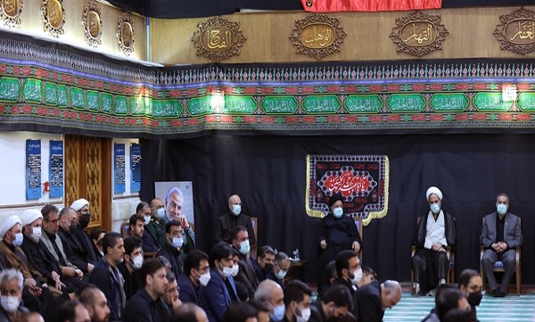 مراسم سوگواری شب تاسوعای حسینی با حضور حجت‌الاسلام رئیسی برگزار شد