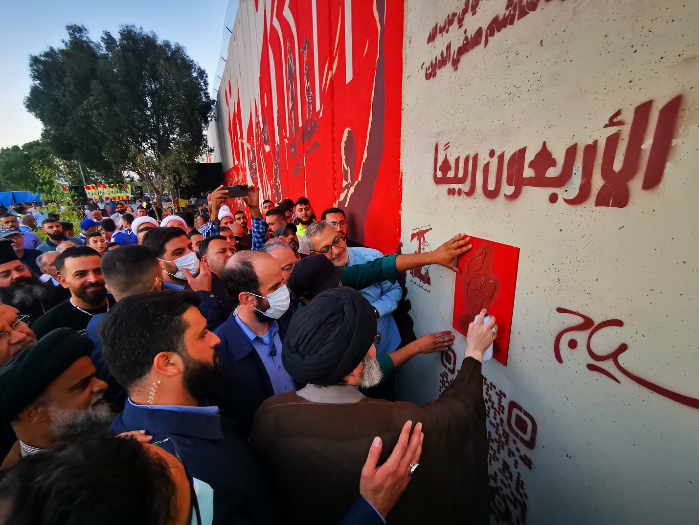 رونمایی از دیوارنگاره شهدای مقاومت در مرز لبنان و فلسطین اشغالی