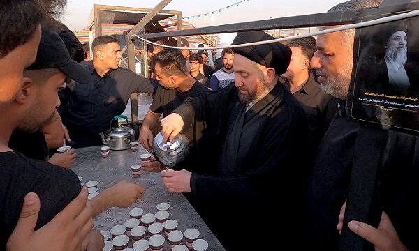 خدمات رسانی «سید عمار حکیم» به زائران اربعین حسینی در موکب