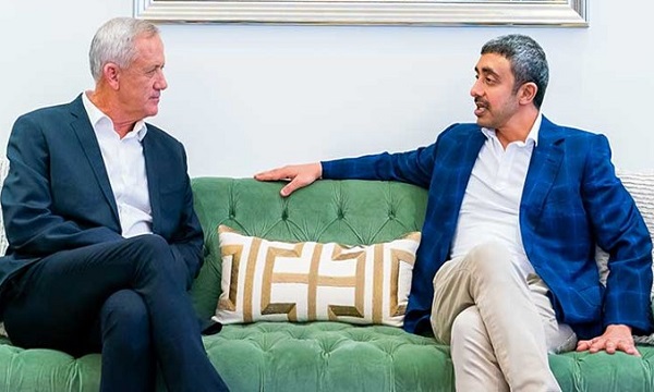 وزیر خارجه امارات با بنی گانتز در تل‌آویو دیدار کرد