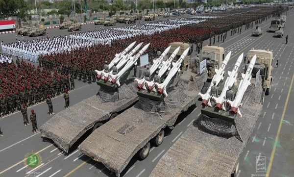 نمایش انواع موشک‌های بالستیک و کروز در رژه بزرگ صنعاء