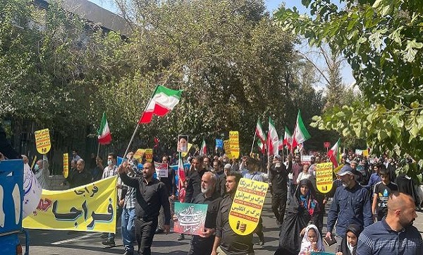 راهپیمایی مردم تهران در محکومیت اغتشاشات
