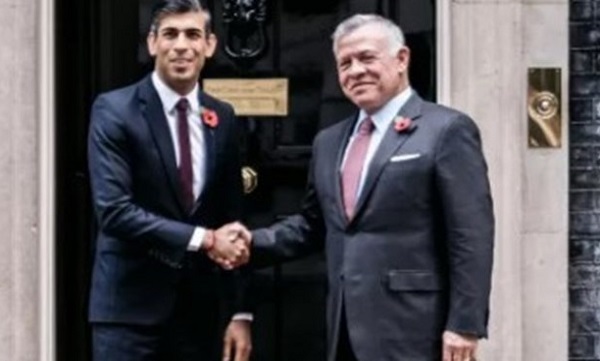 رایزنی شاه اردن و نخست وزیر انگلیس درباره اوضاع منطقه و فلسطین