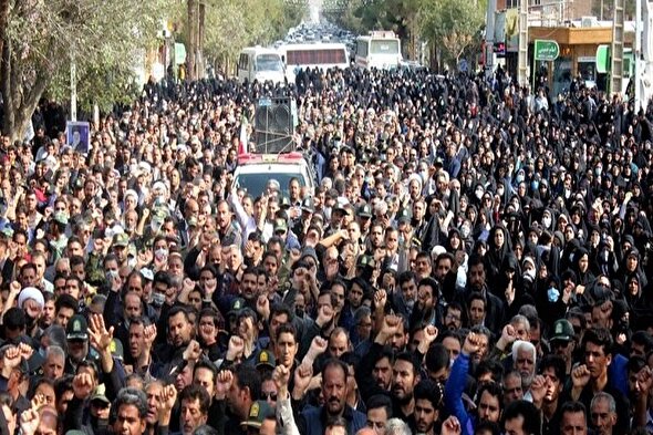 فیلم/ مراسم تشییع باشکوه شهید امنیت نادر بیرامی در کرمانشاه