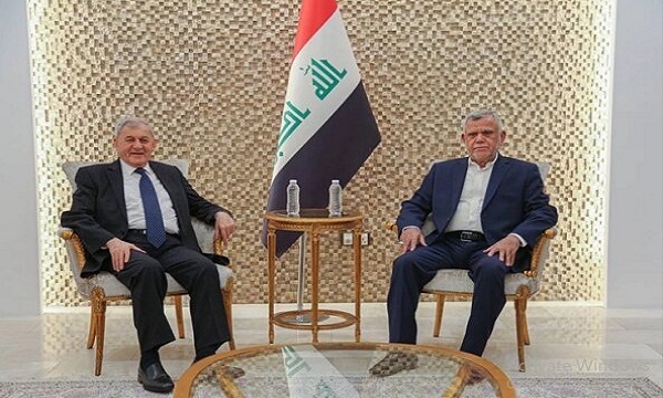 دیدار و گفت‌وگوی «هادی العامری» با رئیس جمهور عراق