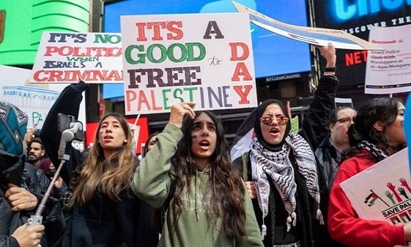 برگزاری تظاهرات گسترده ضدصهیونیستی در شهر‌های آمریکا