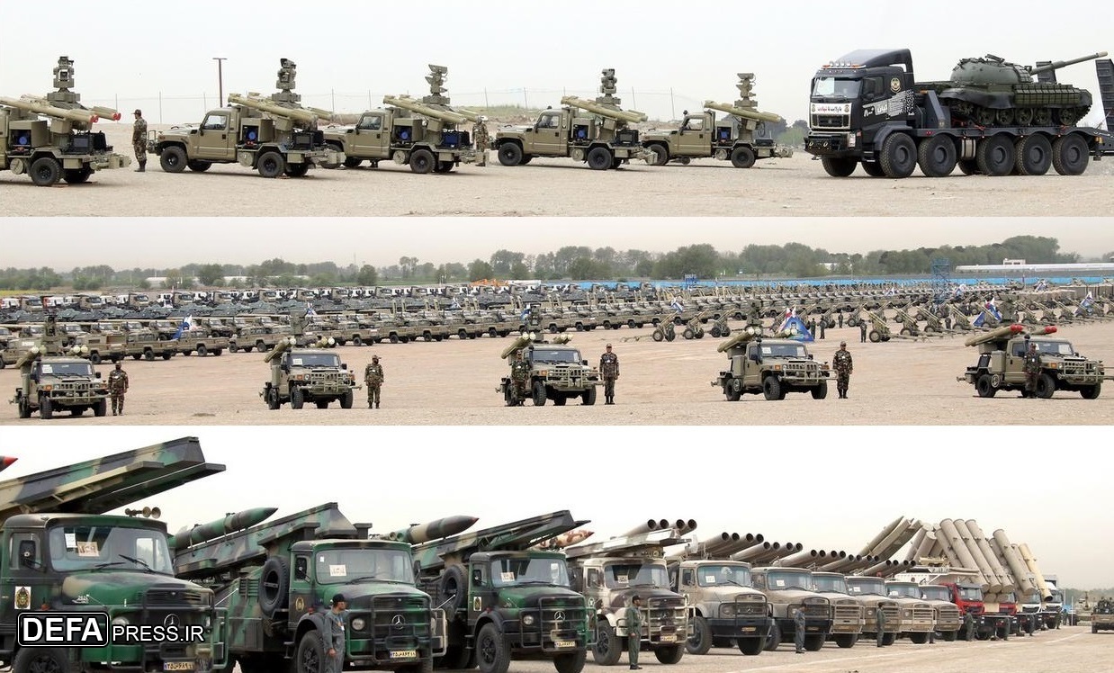 رونمایی و الحاق بیش از هزار دستگاه انواع تجهیزات و تسلیحات به یگان‌های نیروی زمینی ارتش
