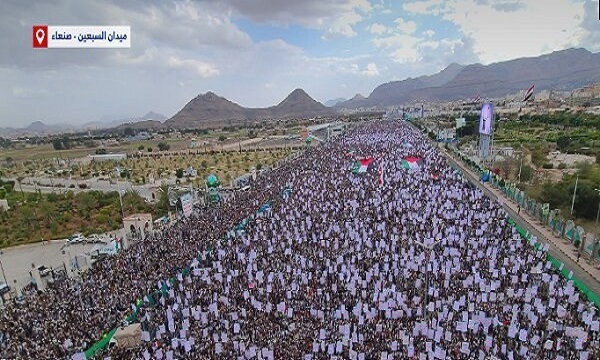 راهپیمایی میلیونی یمنی‌ها در صنعا در حمایت از غزه