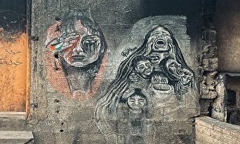 کار هنری دختر فلسطینی در «دیرالبلح»+ تصاویر