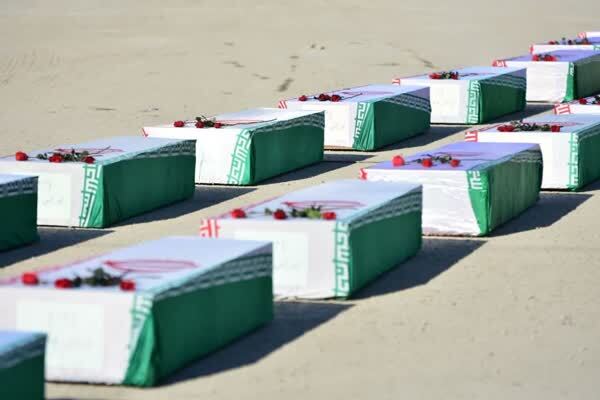 بازگشت پیکر پاک ۳۴ شهید دفاع مقدس به وطن+ تصاویر