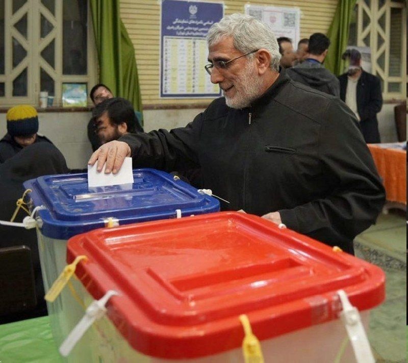 سردار قاآنی رای خود را به صندوق انداخت